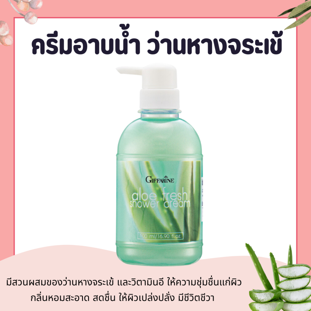 เจลอาบน้ำ ครีมอาบน้ำ ครีมอาบน้ำว่านหางจระเข้ ครีมอาบน้ำกิฟฟารีน เจลอาบน้ำกิฟฟารีน อโลเฟรช | ครีมอาบน้ำผสมว่านหางจรเข้