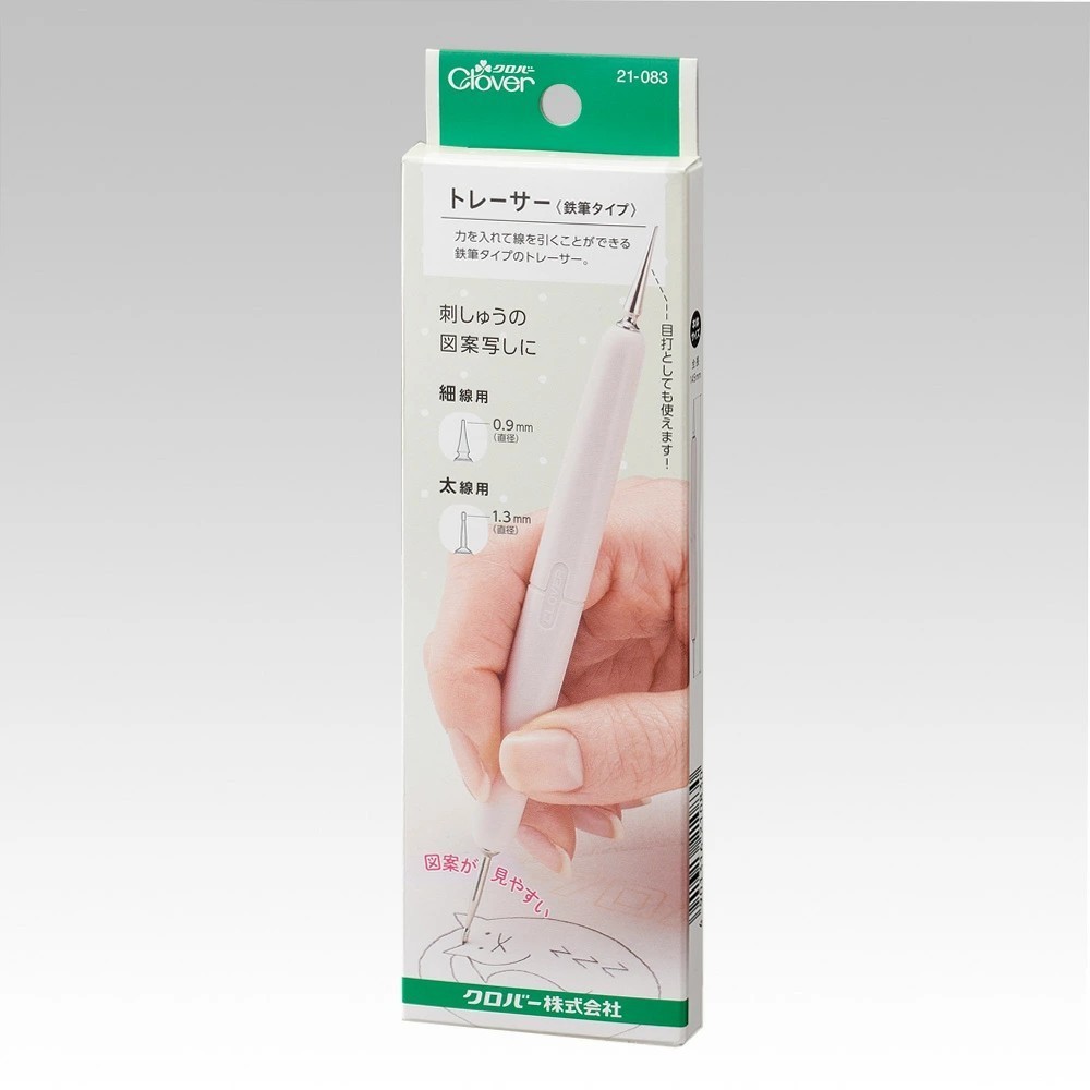 Clover 21-083 Tracer ปากกาเหล็ก 2 หัว สำหรับกดรอย ลอกลาย ญี่ปุ่นแท้