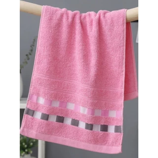 ผ้าเช็ดผม เช็ดหน้า งานผ้าฝ้าย ผ้ามีขน ลายตาราง【ขนาด 35 x 75 cm. 】เป็นผ้าคอตตอน cotton 100% ไม่เป็นขุย