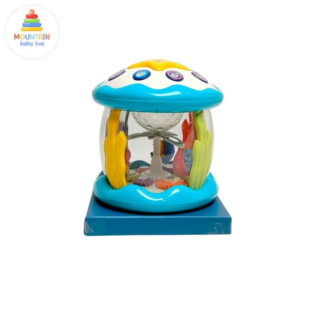 Drum With Musicv(855-155A) กล่องดนตรีกล่อมนอนของเล่นเด็กสำหรับทารก Jialegu Toys