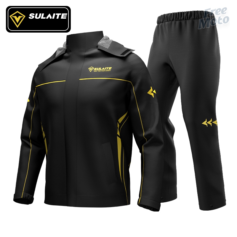 SULAITE เสื้อกันฝนสำหรับขี่มอเตอร์ไซค์ชายและหญิง เกียร์ฝนกันน้ำสำหรับรถจักรยานยนต์ เสื้อกันฝนสะท้อนแสงและกางเกงกันฝน