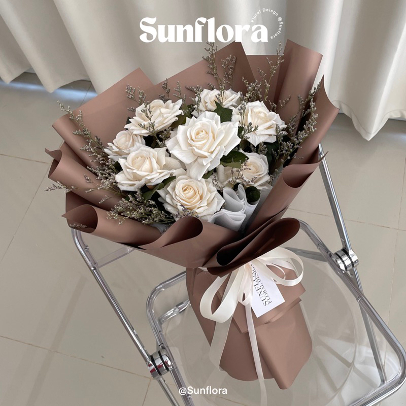 [Sunflora] ช่อดอกกุหลาบโลลิต้า 10 ดอก เพิ่มไซส์ช่อใหญ่พิเศษ ✨ ช่อดอกไม้ ของขวัญ ปัจฉิม รับปริญญา วันเกิด วันครบรอบ