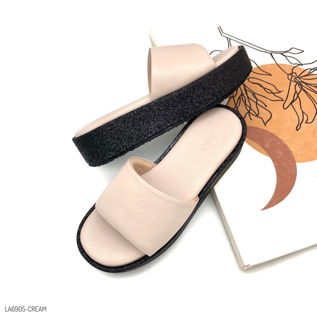 HaloBangkok รองเท้า Wedge Shoe หนังไมโครไฟเบอร์ รุ่น LA6905