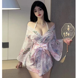 L&L *พร้อมส่งจากกทม* ชุดนอน cosplay ชุดคอสเพลย์ ชุดกิโมโนญี่ปุ่น ชุดญี่ปุ่น free size(S - L)