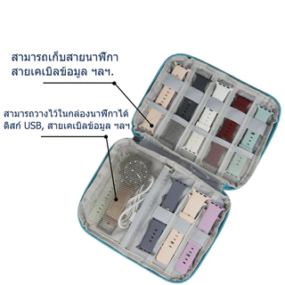 ถุงเก็บอุปกรณ์นาฬิกา,ที่เก็บความจุขนาดใหญ่,สายนาฬิกา/สายชาร์จถุงซิปเก็บ,สะดวกในการใช้งาน
