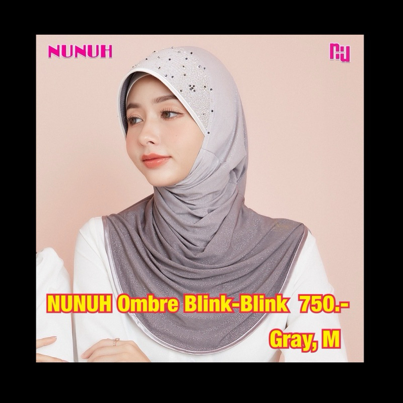ผ้าคลุมNunuh Ombre Blink Blink สีเทา M (มือสองสภาพดี)