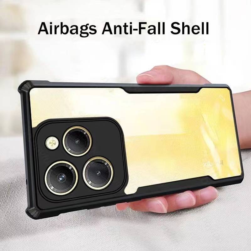 Infinix Hot 40/Infinix Hot40 Proตรงรุ่น(พร้อมส่งในไทย)เคสกันกระแทกขอบสีหลังใสinfinix hot 40/infinix 