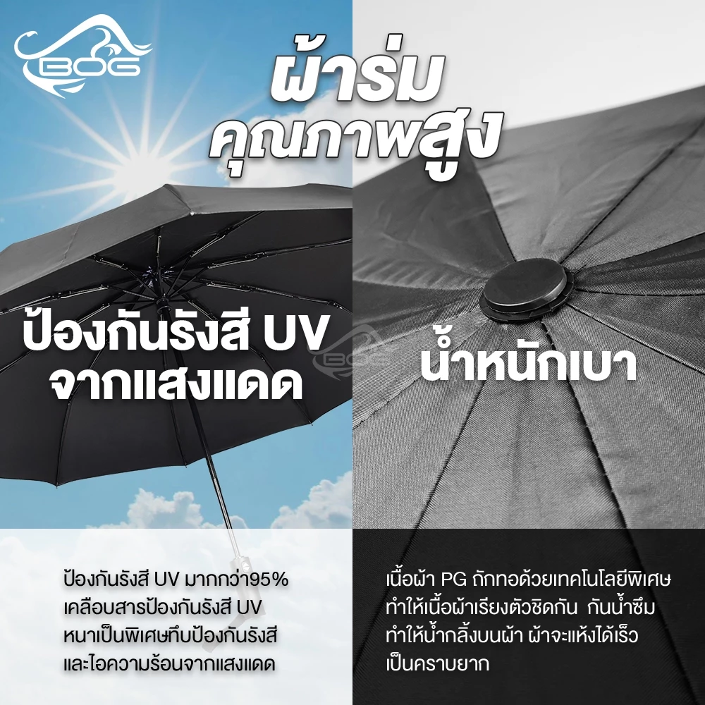 MG LEATHER ร่มอัตโนมัติ L3115 ร่มกันแดดกันฝนพกพา thumbnail 6