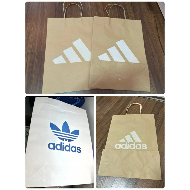 ถุงกระดาษAdidas/แท้100% Size 17”*11”*5”/19“x18”x6” สภาพใหม่