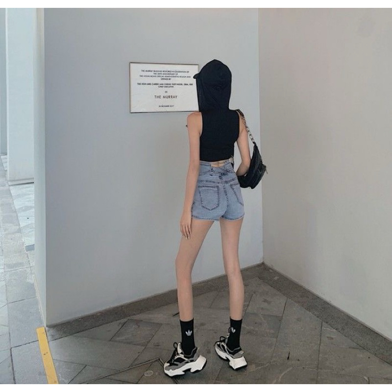 เสื้อฮู้ด ครอปทรงกล้าม มีหมวกใส่เท่ก็ได้เซ็กซี่ก็ได้คะ ส่งจากไทย No.1216 Women Lady Clothing ผู้หญิง