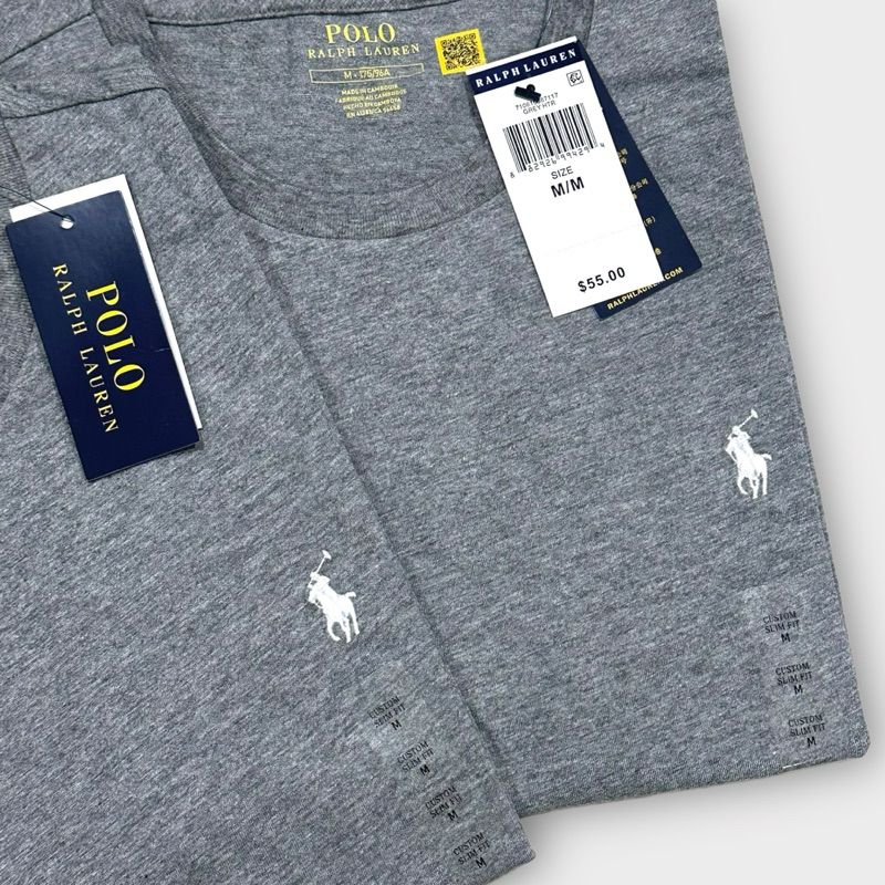 RL Tag QR CODE CUSTOM SLIM FIT JERSEY CREWNECK T-SHIRT