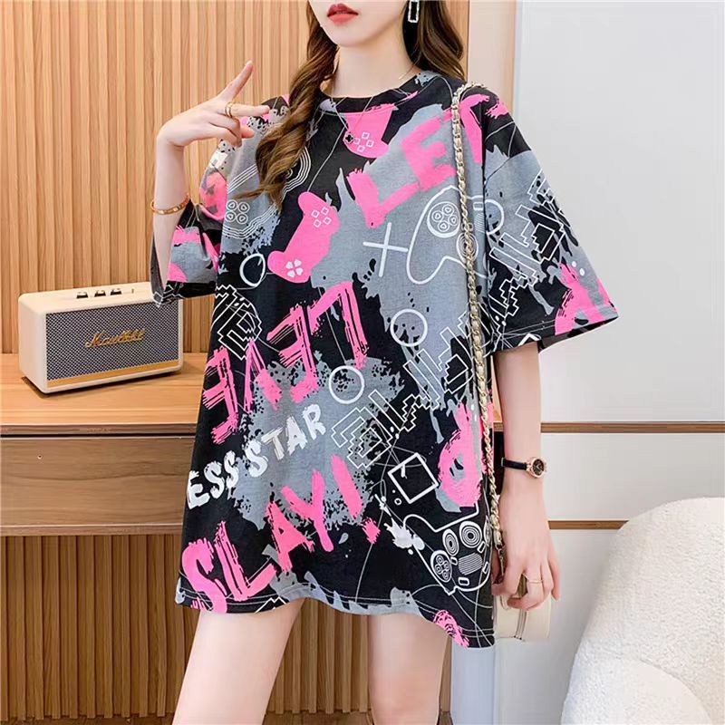 เสื้อยืดแฟชั่นผู้หญิง หลวมใส่สบาย พิมพ์ลายหมี น่ารักๆ - รูปที่ 3