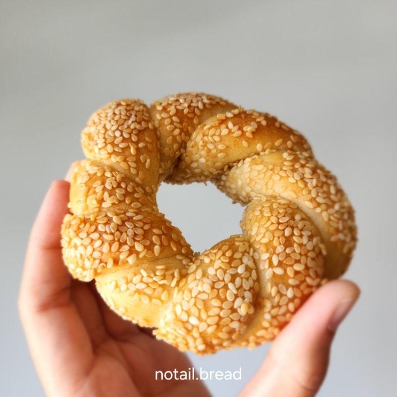 Simit ขนมปังงา (สไตล์ตุรกี)  New!!! Sesame bread #ยีสต์ข้าว #ยีสต์รรมชาติ #Vegan