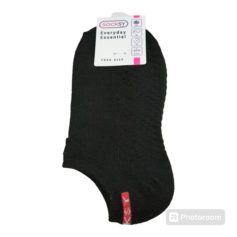 ถุงเท้าข้อสั้นพื้นลายฉลุ socksy รุ่น V-7 ขนาดฟรีไซส์ เนื้อหนานุ่ม ใส่สบาย (แพ็ค5/10คู่) - รูปที่ 2