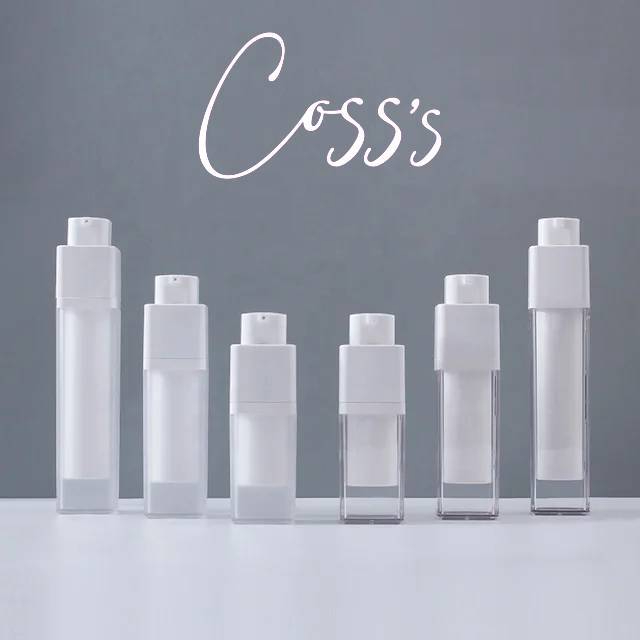 15ml. 30ml.  50ml.ขวดปั๊มสุญญากาศทรงเหลี่ยม ทรงกลม หมุนได้ ขวดสุญญากาศเหมาะสำหรับบรรจุเนื้อผลิตภัณฑ์ที่เป็นชนิดเหลว