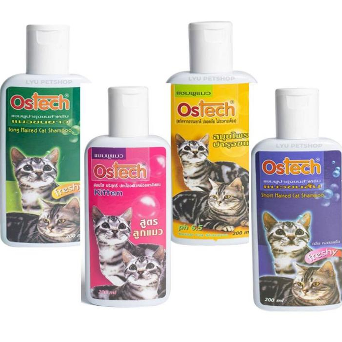 Ostech ออสเทคแชมพูสำหรับแมว สูตรลูกแมว ขนาด 400 ml.