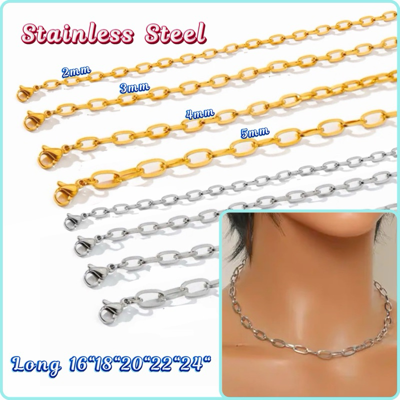 LN53 สร้อยคอสแตนเลสแท้ 100%