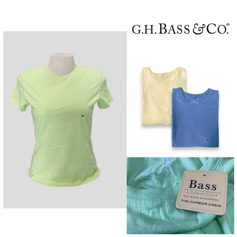 G.H. bass & co. (ฏ/2) เสื้อยืดคอกลม แขนสั้น ผู้หญิง ผ้าคอตตอน 100%