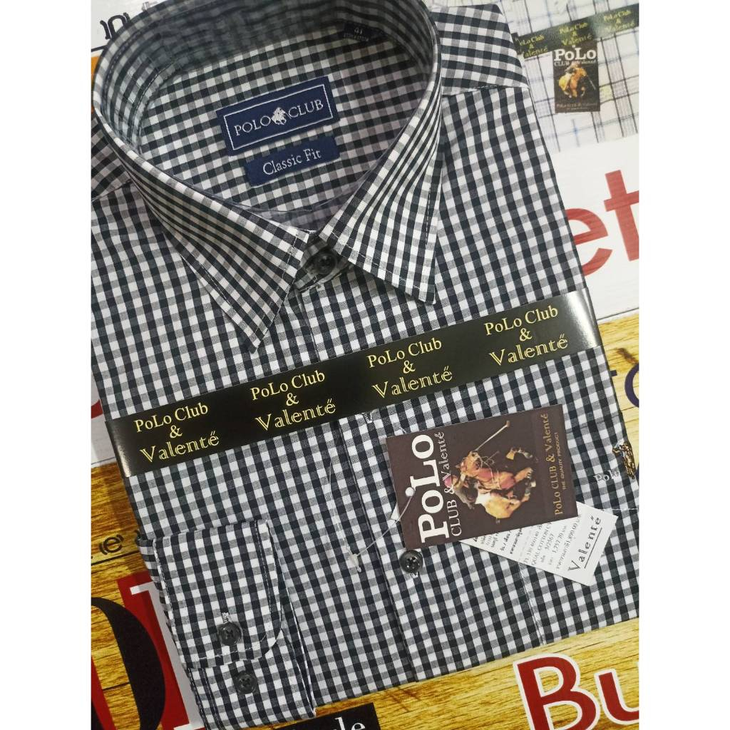 Polo Valente" เสื้อเชิ้ตแขนสั้นสก๊อตผ้า COTTON CVC เนื้อแน่นสวมใส่สบายจัดลายใหม่มาลด 70% จาก 1,690 บาทเหลือ 490 บาท