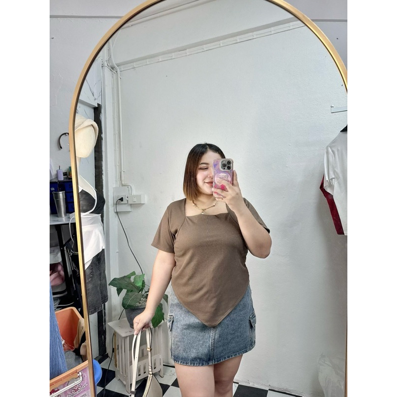 R91 เสื้อชายวี ผ้าร่อง พรางหุ่น (อก 36-48) - รูปที่ 2