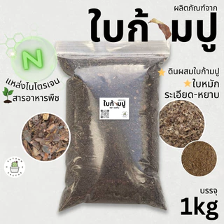 🍂🍂 ใบก้ามปูหมัก ดินใบก้ามปู ร่อนละเอียด ร่อนหยาบ ใบ ธาตุอาหารไนโตรเจนสูง ขนาด 1กิโลกรัม 🍂🍂