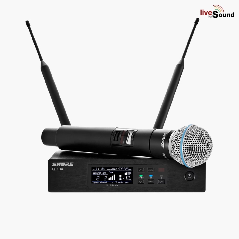 SHURE QLXD24A/B58 ชุดไมโครโฟนไร้สายแบบมือถือเดี่ยว