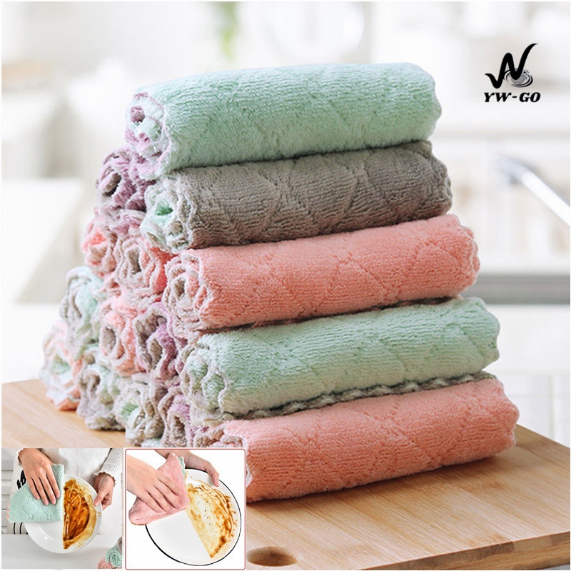 ผ้าขี้ริ้ว ผ้าเช็ดจาน ผ้าทำความสะอาด เช็ดโต๊ะ มี2ขนาด (พร้อมส่ง)G2600