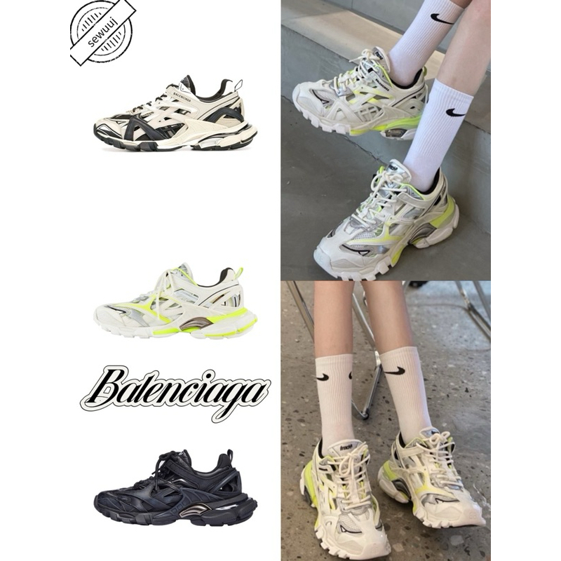 รองเท้ากีฬาและลำลอง Balenciaga Track 2.0 ระบายอากาศต่ำของแท้