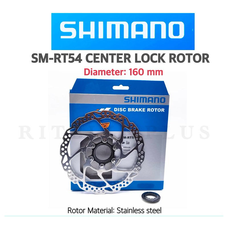 (โค๊ดส่วนลด) ใบดิสจักรยาน Shimano SM-RT54 Centerlock SHIMANO DISC ROTOR CENTER LOCK SM-RT54, 160MM.
