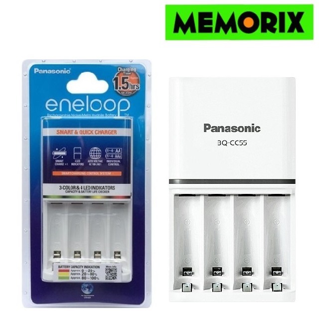 ถูกที่สุด ของแท้ Original Panasonic eneloop 1.5Hrs. Smart & Quick Charger BQ-CC55T (เฉพาะแท่นชาร์จ)