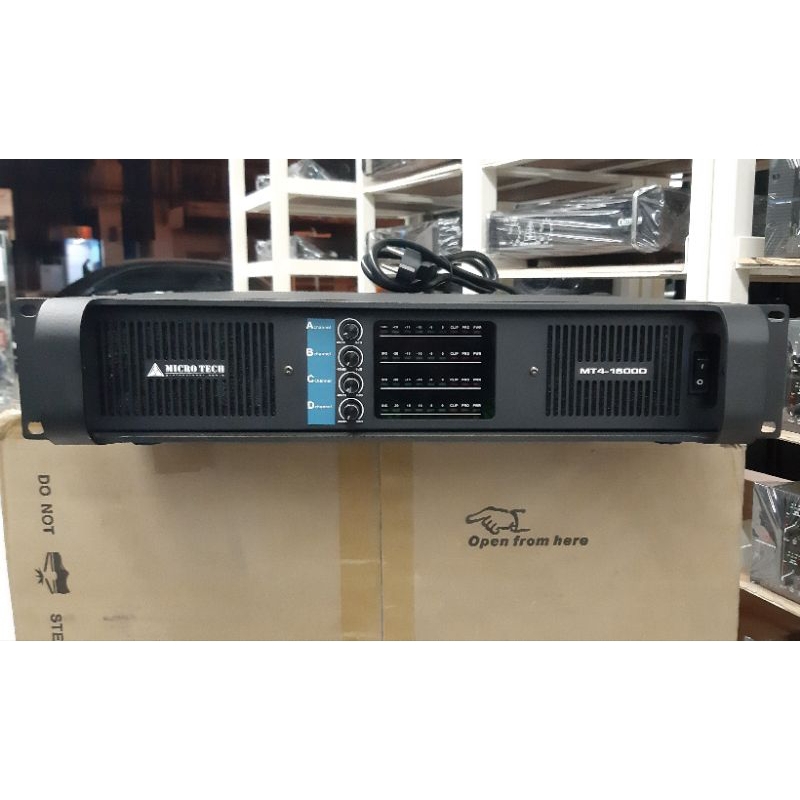แอมป์ขยาย4CH MICROTECH  หม้อแปลง คลาสD MT4-1500D