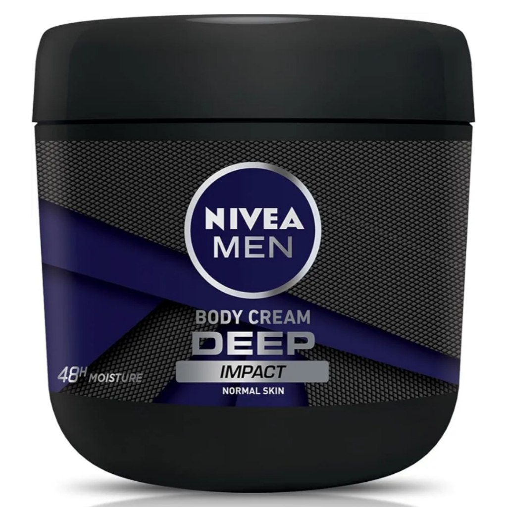 NIVEA Men Men's Body Care Cream Deep Impact 400ml, Moisturizing
