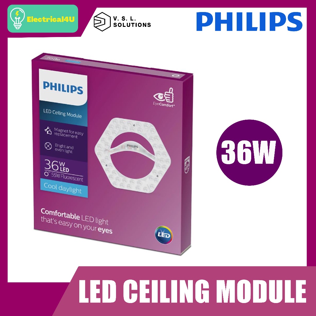 Philips แผงไฟโมดู โคมเพดานกลม ฟิลิปส์ LED Ceiling Module Circle 36W