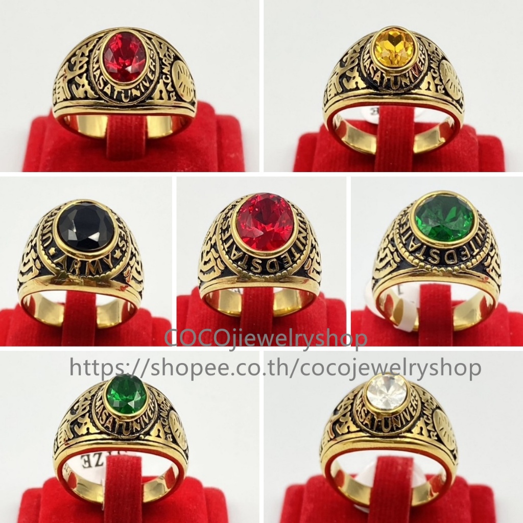 แหวนวงทอง แหวนพลอยม  สี18k สวยสดใสดูดีมีราคา ช่วยเสริมราศีเสริมพลังอำนาจ วาสนา ความสำเร็จราคาน่ารัก