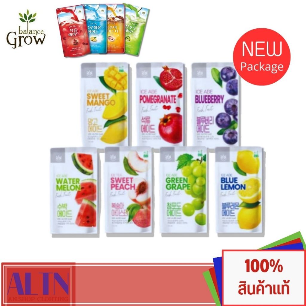 น้ำซองเกาหลี Balance Grow Korean Fruit Juice 230ml น้ำผลไม้ซองเกาหลี หวาน อร่อย