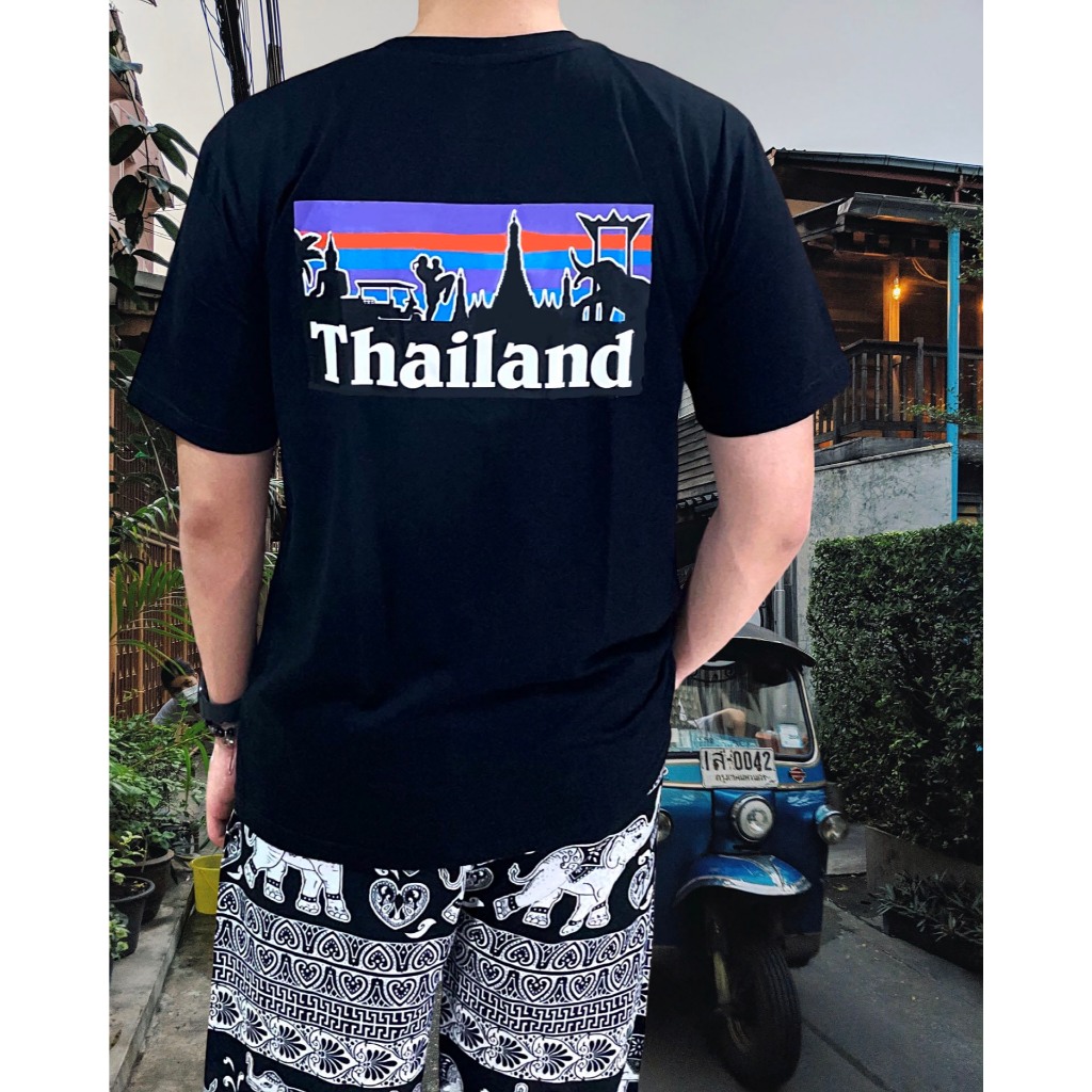 เสื้อคอกลมสกรีนไทยแลนด์ THAILAND สุดเท่ ผ้าคอตตอน 100% นุ่มสบาย ไม่ร้อน