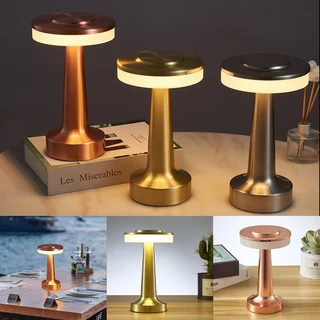 โคมไฟตั้งโต๊ะ LED 3 สีปรับได้ ปรับความสว่างได้ ดัมเบลชาร์จโคมไฟตั้งโต๊ะ โคมไฟร้านอาหาร กลางแจ้งไฟกลางคืนโคมไฟตกแต่งโคมไฟ