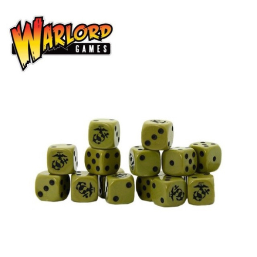 BOLT ACTION - US Marine Corps Dice Set - WW2 America USA Warlord Games D6 pack