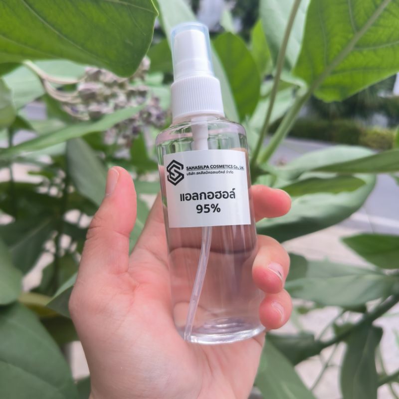 แอลกอฮอล์ 95% 100ml และ 500 ml ฆ่าเชื้อโรค ไล่ฟองอากาศ