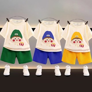 ชุดเซ็ทเด็ก คอลเลกชันฤดูร้อน เสื้อแขนสั้น กางเกงขาสั้น ดีไซน…