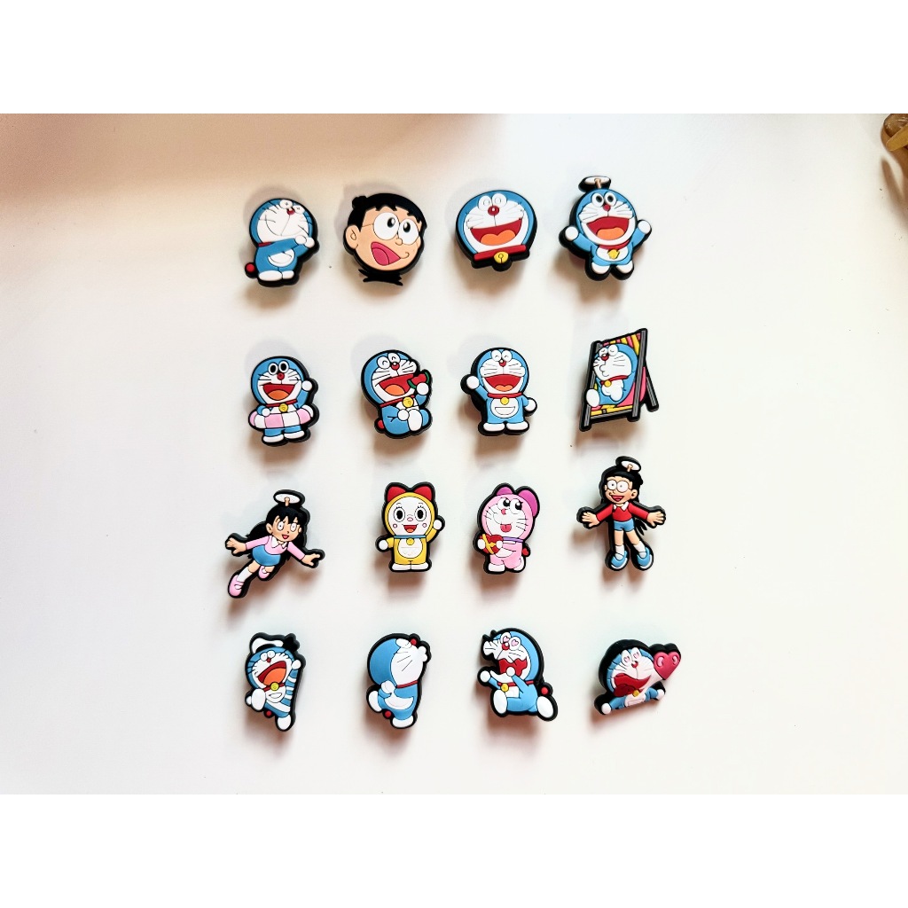 ตัวติดรองเท้า Jibbitz อุปร์กรณ์เสริม ติดรองเท้า ลาย การ์ตูน Crocs pin พร้อมหมุด หัวเข็มขัดยึด พร้อมติดทันท 1 ชุด 16 ชิ้น