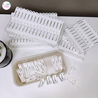 กิ๊บหนีบผ้า สีขาว มินิมอล ที่หนีบผ้า ไม้หนีบผ้า แพ็ค 30 ตัว พลาสติกคุณภาพ #กิ๊บ 30 ตัว