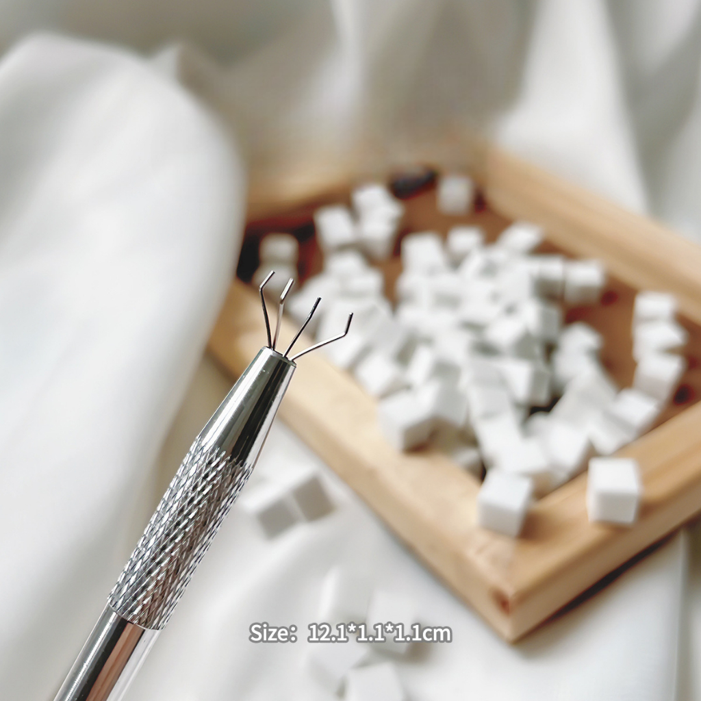 ปากกาคีบฟองน้ำไล่สี หัว 4 แฉก ที่หนีบฟองน้ำเต๋า ฟองน้ำเต้าหู้ ไล่สี ทำออมเบรย์ ออมเบย์ - รูปที่ 2