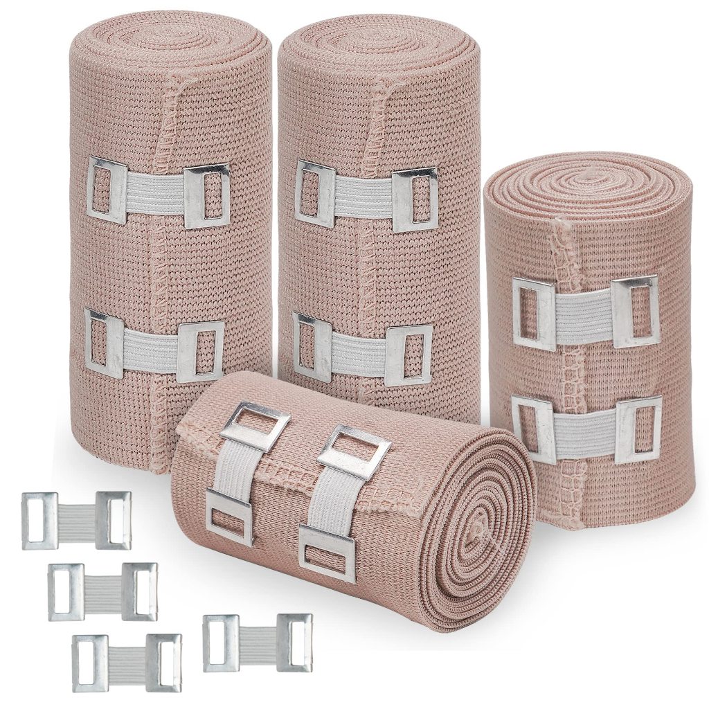 คละยี่ห้อ*Sos Plus ผ้ายืดพันเคล็ด High Elastic Bandage แบบม้วน มี3ขนาด 2/3/4 นิ้ว [1ม้วน]