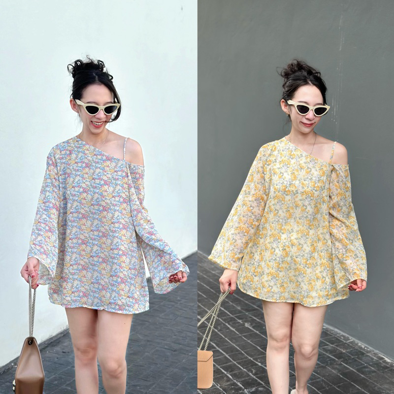 𝙅𝙖𝙣𝙚 𝙏𝙤𝙥  - CAYLA.APPARELS เสื้อแขนยาว เปิดไหล่ ปาดไหล่