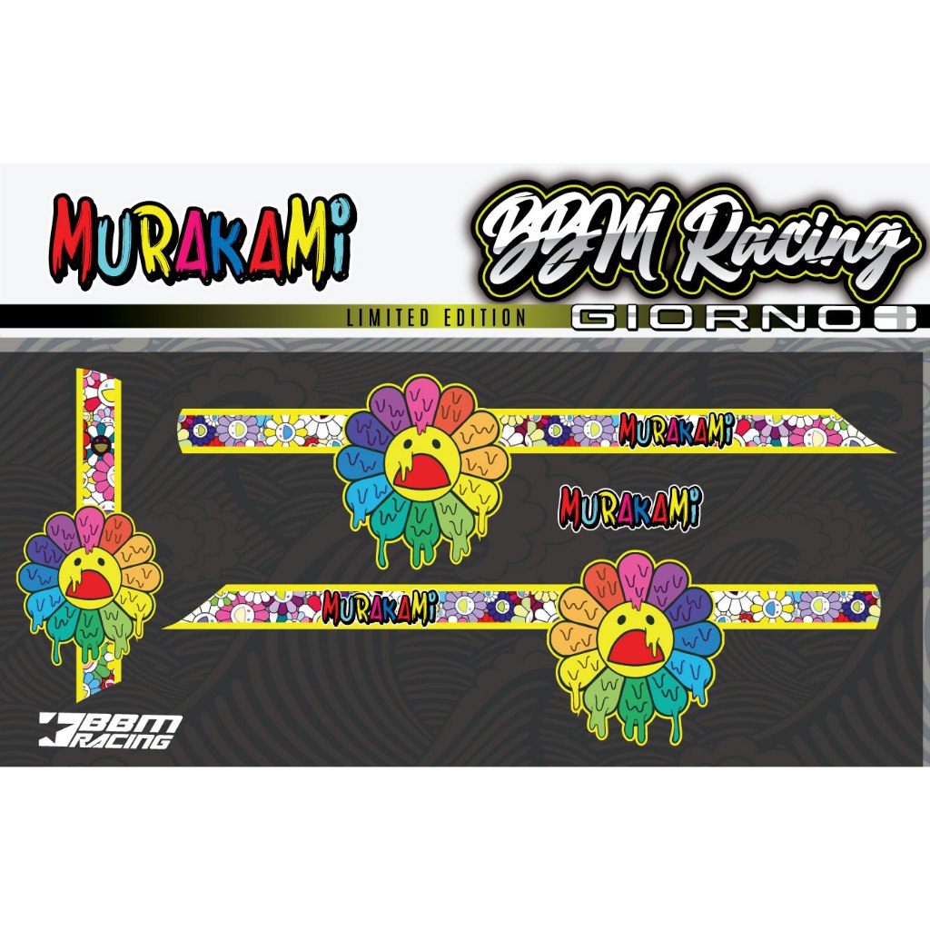 สติ๊กเกอร์ ติดรถ Giorno+ ลาย MURAKAMI