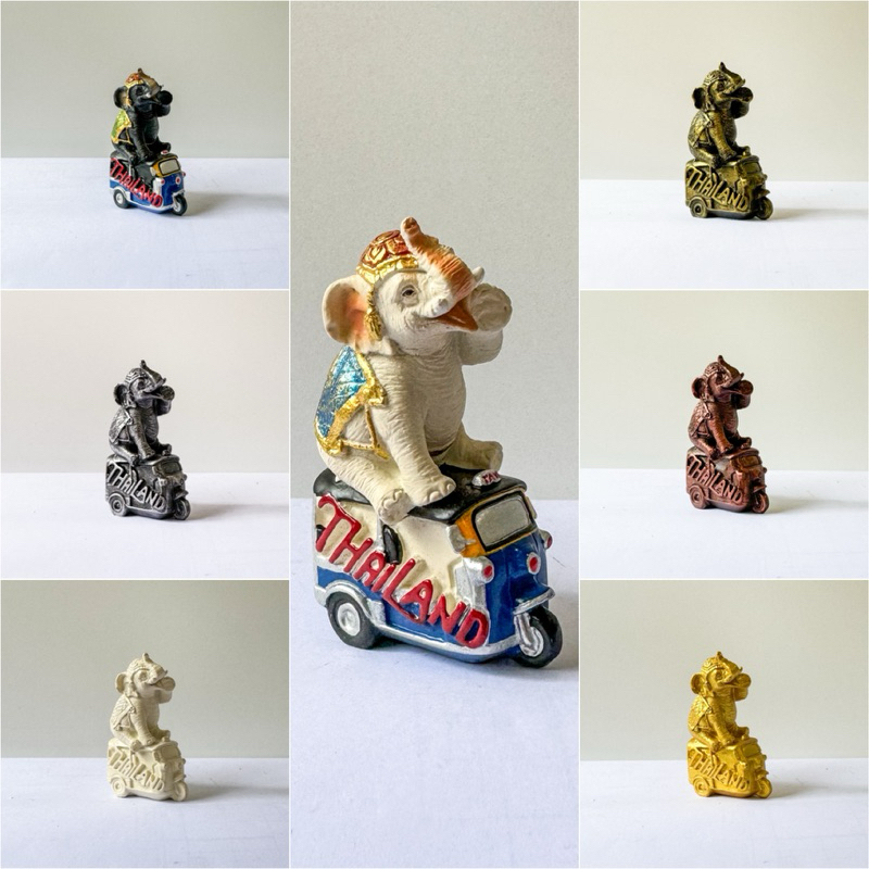 โมเดลตุ๊กๆ+ช้าง Model Tuk Tuk Thailand + Elephant ของฝาก ของที่ระลึก ของไทย
