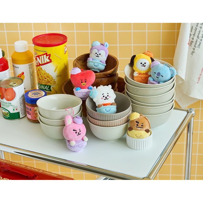 พร้อมส่งที่ไทย✨พวงกุญแจ BT21 Rice bowl ลิขสิทธิ์แท้ 100%