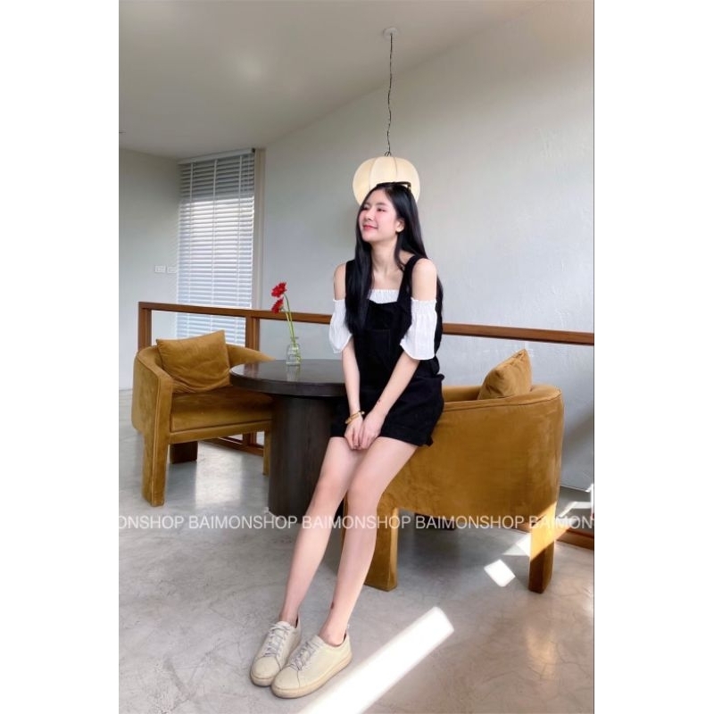 MahahengCloset   ชุดเอี๊ยมกางเกง(ผ้าลูกฟูก)  สวยน่ารัก วัยรุ่นได้อีกจ้าาา ราคา ถูกที่สุด ดีลบีเคเค แกลเลอรีภาพที่ 3