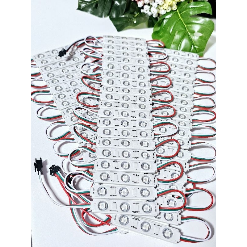 ไฟโมดูล ไฟแผง​ RGB LED WS2811 12V 5050 LED กันน้ำ​3LED/ชิ้น​ 20ชิ้น/โมดูล​ ไม่รวมตัวควบคุม
